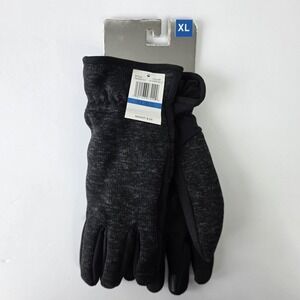 32 DEGREES Men's Heat Gloves XL Black Charcoal Winter Knit Thermal